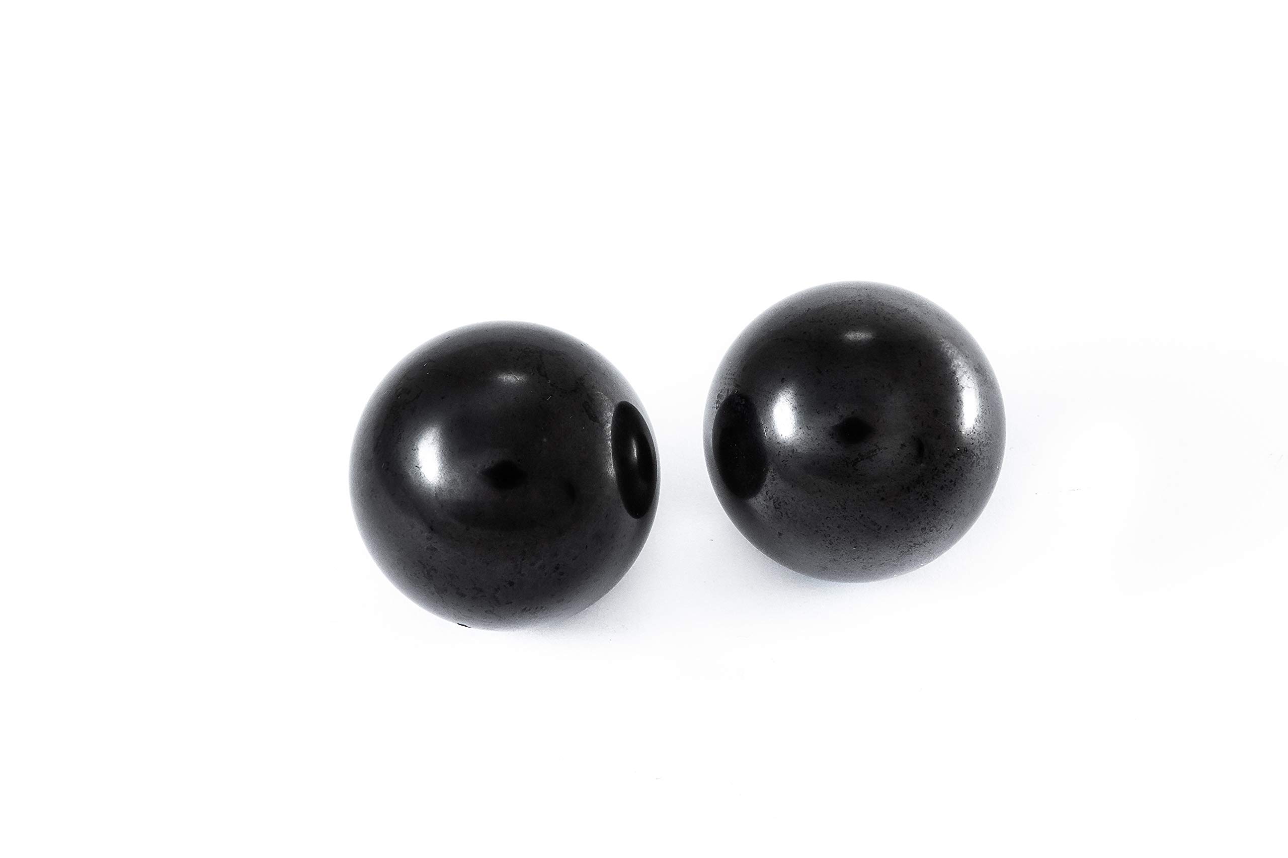SN NATURSTEIN UG - Shungite Spheres 3 cm Polished | Gem Stone from Karelia - 2 Units