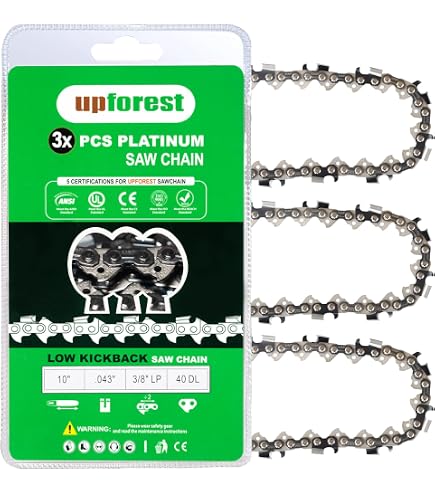 4 Sägeketten 44 Glieder – 30,5 Cm, 3/8 Zoll LP, 0,050 Gauge, Halbmeißel