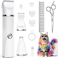 Bautrium Cat Grooming Clippers Kit with Paw Trimmer, 3 in 1 Electric Pet Hair Shaver Supplies for Thick Matted Hair, Heavy Co