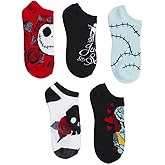 Disney womens Nightmare Before Christmas 5 Pack No Show Socks