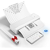 vretti P83 Portable Printer, 304DPI Inkless Thermal Printer for Phone Laptop, Portable Printers Wireless for Travel, Support 