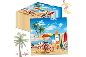 HAKOTI 40Pcs Summer Beach Party Napkins - Surf Birthday Party Decorations - Hawaiian Beach Theme Table Decorations for Summer Holiday Party