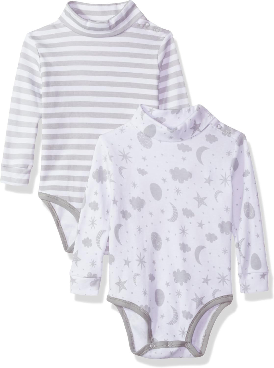 2 Pack Turtleneck Long Sleeve Bodysuit: Clothing