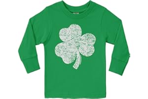 Threadrock Little Boys' Distressed Shamrock Toddler Long Sleeve T-Shirt