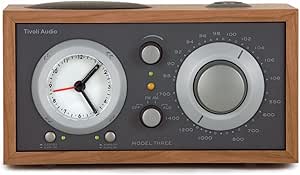 Tivoli Audio Model Three AM/FM Clock Radio, Cherry/Metallic Taupe (Discontinued by Manufacturer)