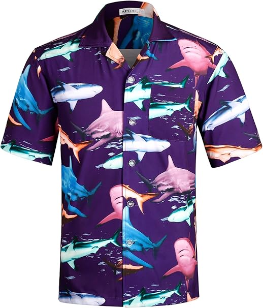 Men S Hawaiian Shirt Short Sleeve 4 Way Stretch Regular Fit Floral