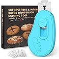 NeoRov Extractable & Magnetic Bread Lame Dough Scoring Tool - Professional Sourdough Scoring Tool - Sourdough Bread Baking & Bread Scoring Tool - Scoring Patterns booklet & 5 Razor Blades (Blue)