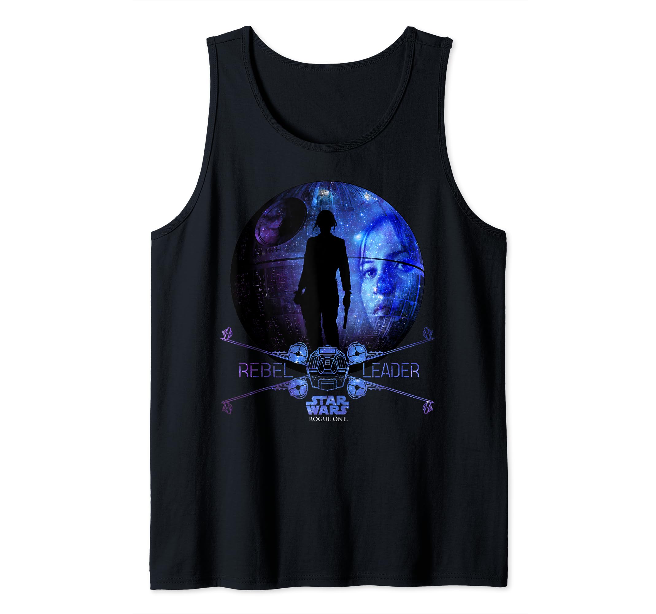Star Wars Rogue One Jyn Erso Death Star Galaxy Tank Top