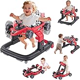 Baby Walker with Wheels | 3 Adjustable Heights, Reinforced Frame, 4 Modes (Push Walker & Jumper), Speed & Height Adjustments, Music, Lights, Anti-Rollover Design, for 6-18 Month Olds