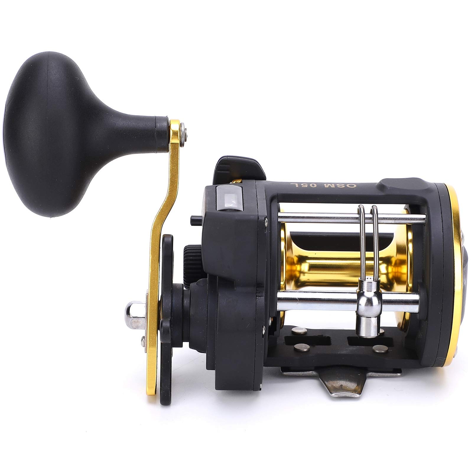 Boat Fishing Reel, 2+1 Bearings Multiplier Reel 6.0:1 Gear Ratio Metal Fishing Wheel with Line Counter