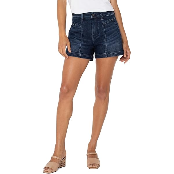 Liverpool Los Angeles Womens Pleated Trouser Shorts Geranium 0 3