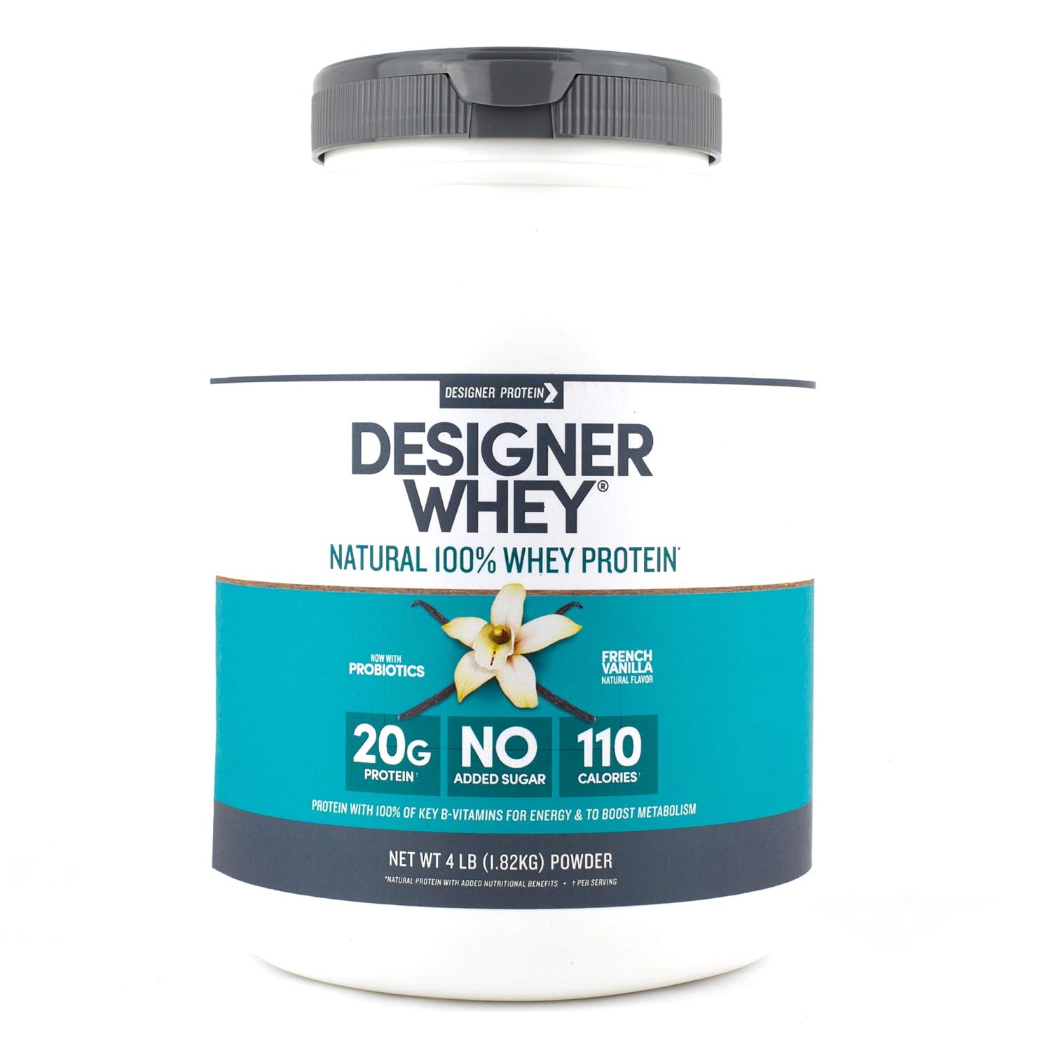Designer Whey Protein Powder, French Vanilla, 4 Pound, Non GMO