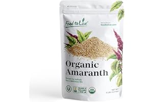 Food to Live Organic Amaranth Grain, 5 Pounds – Non-GMO, 100% Whole Grain, Kosher, Vegan, Bulk Seeds