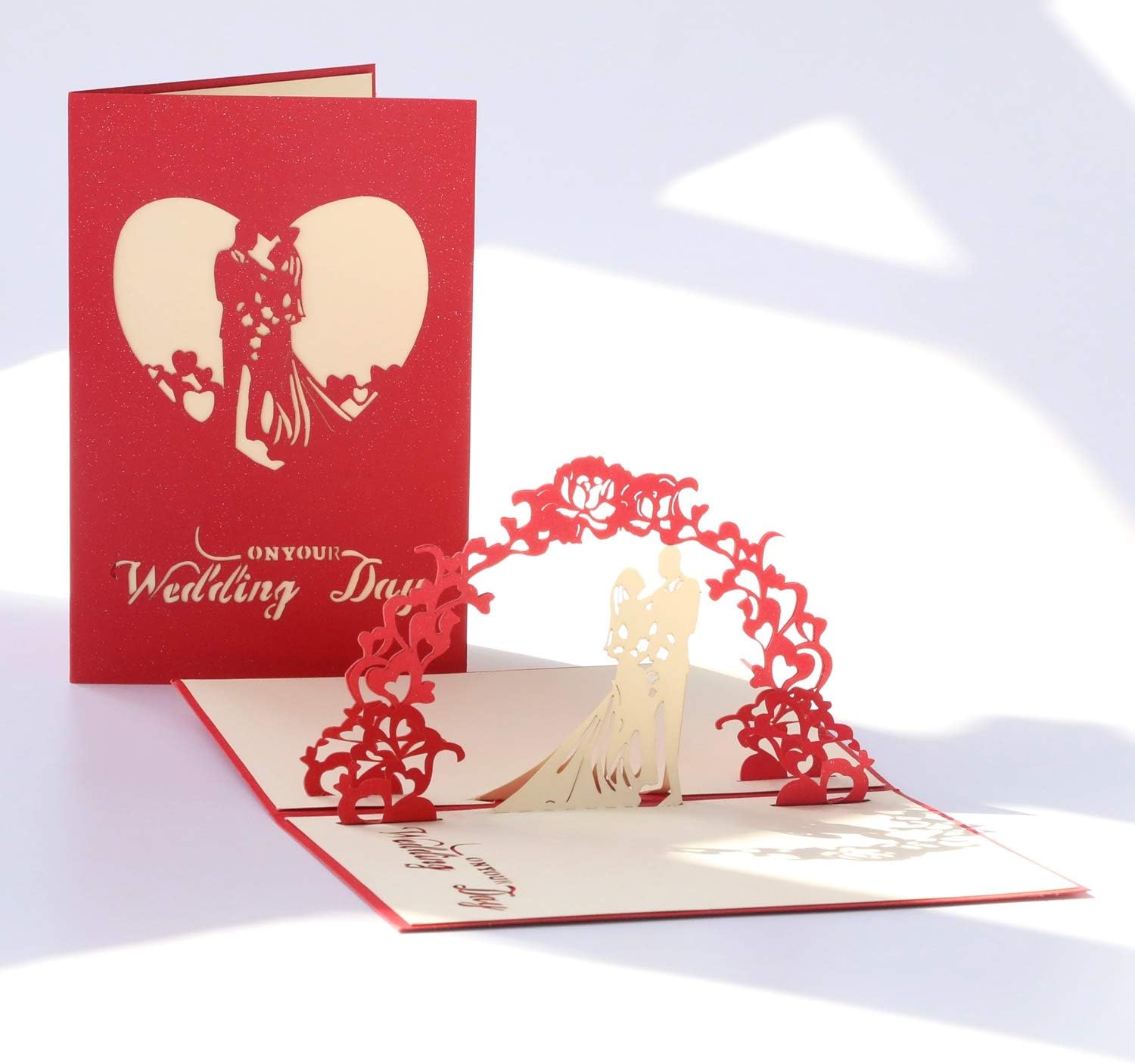 Paper Spiritz Red 3d Pop Up Greeting Card Handmade Happy Birthday