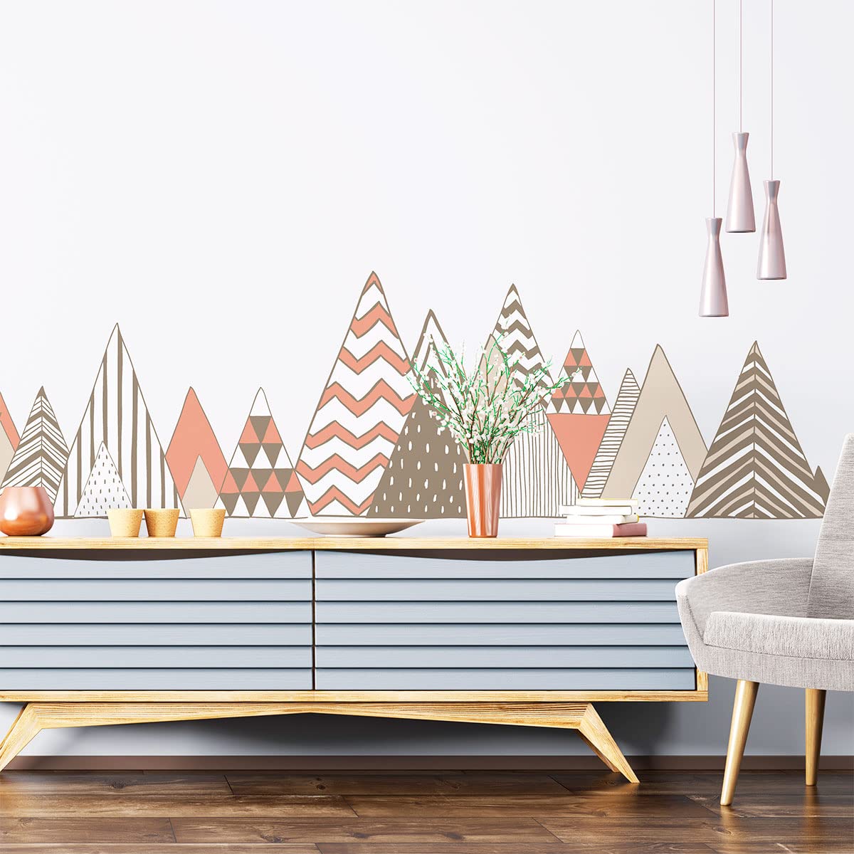 Roncador Giant Scandinavian Mountains Wall Sticker 40 x 60 cm