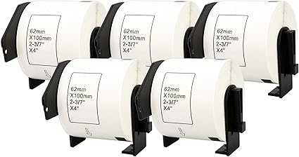 5x Dk 11202 62 X 100 Mm Compatibili Etichette Per Spedizioni 300