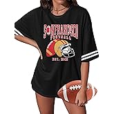 Football Shirt Women Game Day Shirts Football Season Number 87 Shirt Casual Season Short Sleeve Tops
