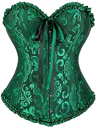 SZIVYSHI Black and Green Corset for Women - Bustier