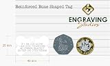 Engraving Studios Deeply Engraved Reinforced Solid Brass Dog Tag 43x25mm view 2