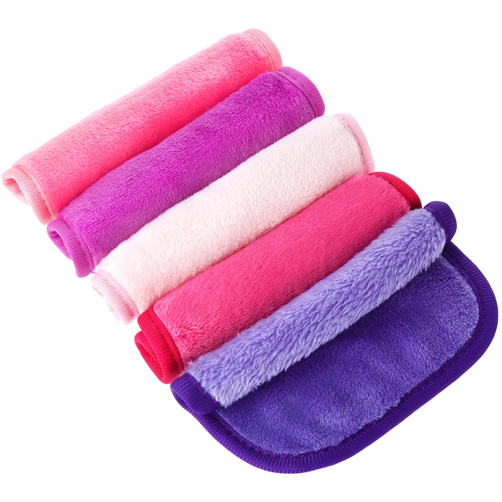 Amaxiu 5Pcs Makeup Remover Cloths, Microfiber Reusable Fast Drying Washcloth Face Towels for Women Face Wash Cloth for Sensitive Skin Daily Travel Eye Skincare(A)