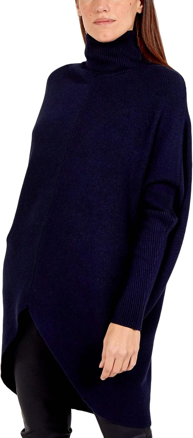 Made in Italy Roll Neck Jumper Dress Navy Amazon.co.uk Clothing