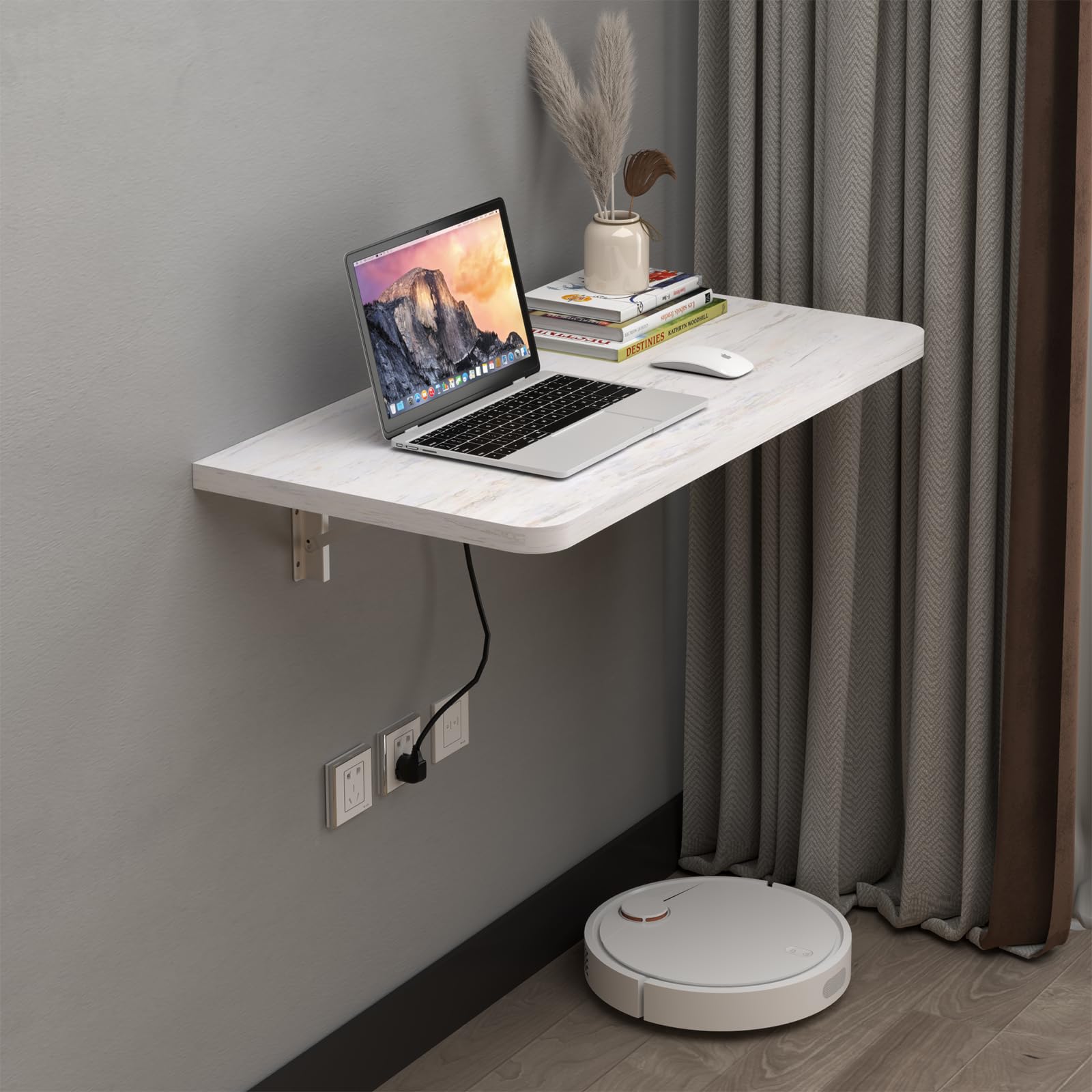 Table Dropdow Pmnianhua Wall Mounted Desk,31'' Wall Mounted Drop Leaf Table,Drop Down ...