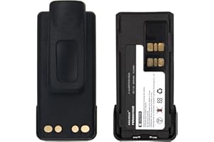 KASLNOUO PMNN4491A Battery Replacement for Motorola PMNN4493A PMNN4491A PMNN4409AR XPR7550 XPR7350 XPR3550 XPR3300e 7.4V Rechargeable Lithium ion Battery 2600mAh with Belt Clip