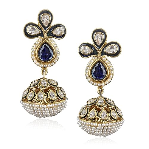 VK Jewels Drop Earrings for Women (Golden) (vkerz1021g)