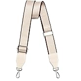 Purse Straps Replacement Crossbody, Universal Wide Shoulder Strap for Bags Adjustable Straps for Handbags (Silvery Hardware)