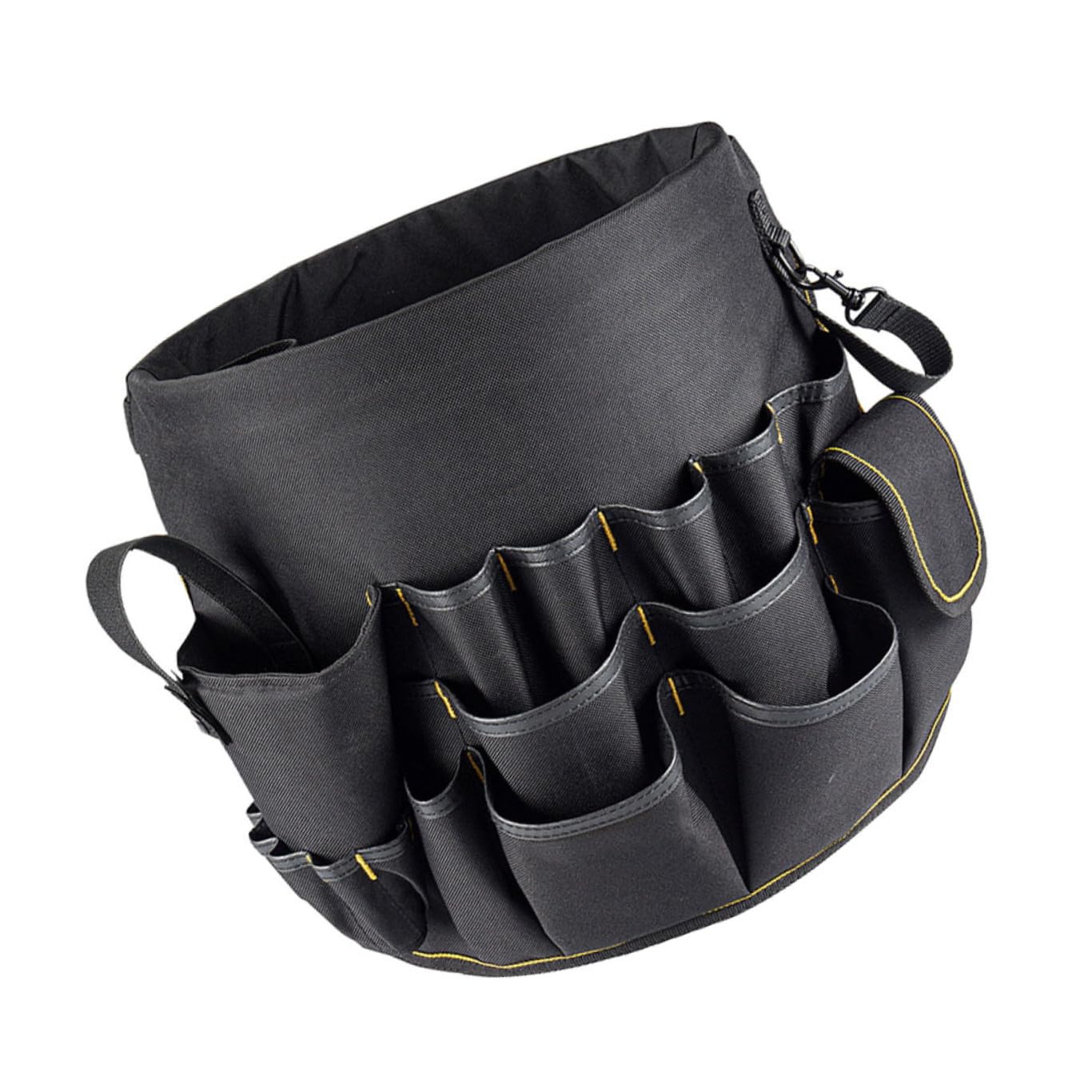 Toolkit Multi Tool Pouch Pocket Tool Pouch Pocket Organizer Pouch Tool Storage Bucket Mutitool Hardwares Bag Tool Bag with Pockets Bucket Organizer Tool Holder Black