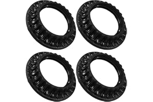 Runseaway 4Pcs E26 Lamp Shade Rings, Black Light Socket Ring Collar Rings, Lock Socket Replacement for Standard Base Threaded Lamp Holder, Inside Diameter 1-1/4 Inch (32mm)