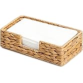 StorageWorks Water Hyacinth Napkin Holder for Bathroom, Wicker Napkin Baskets for Bathroom, Guest Towel Holder, 9 ¾"L x 5"W x 2 ¾"H, 1 Pack