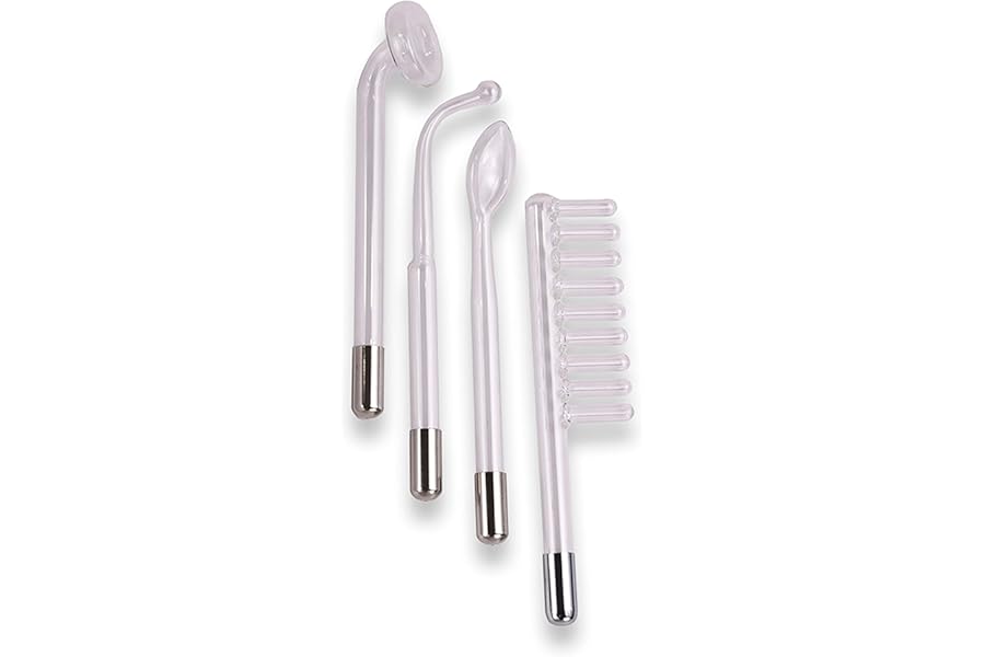 High Frequency Glass Tube Electrodes (Set of 4) for Facial Machine Salon Spa Equipment