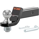 CURT 45036 Trailer Hitch Mount with 2-Inch Ball & Pin, Fits 2-in Receiver, 7,500 lbs, 2 inch Drop