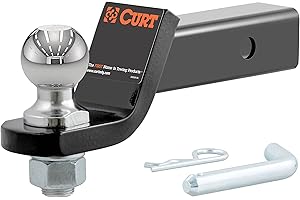 CURT 45036 Trailer Hitch Mount with 2-Inch Ball & Pin, Fits 2-in Receiver, 7,500 lbs, 2 inch Drop