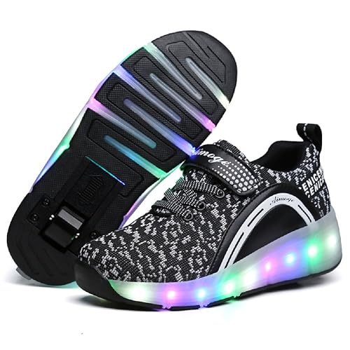 Nsasy Roller Shoes Girls Boys Wheels Sneakers Led Light up Sport Shoes  Roller Skates Best Gift in Kuwait Whizz Sneakers