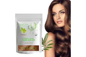 JOYFUL YOUNG 100% Organic Henna Hair Color – Natural, Chemical-Free Hair Dye for Rich, Vibrant Color & Gloss – Grey Coverage, Safe for All Hair Types, Vegan Non-Toxic, Herbal Hair Treatment (CHESTNUT BROWN)