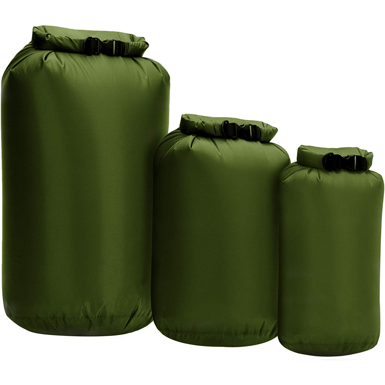 Lixada 3pcs Waterproof Dry Bag Roll Top Dry Sack For Kayaking Boating Fishing Swimming