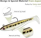 Truscend Shadtale Trembly Sinking Lure with BKK/VMC Hooks Pack of」 view 4