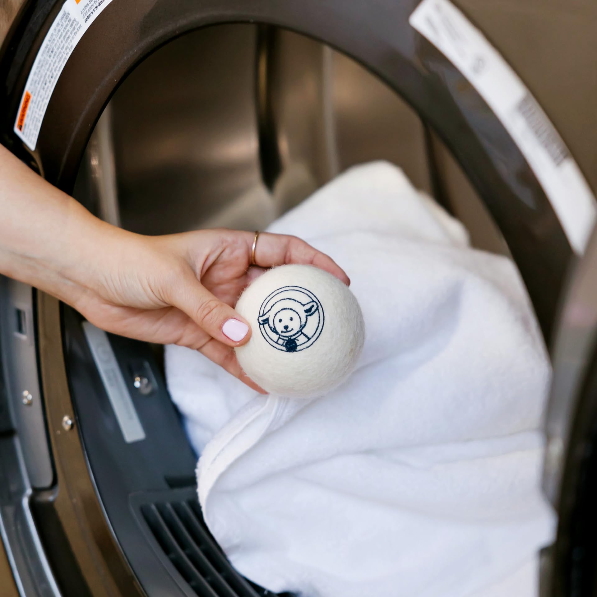 Nellie's Lamby Dryerballs, 4-Pack - Reusable Fabric Softener for 500+ Loads - 100% Pure New Zealand Wool, Silent in Your Dryer, Reduces Cloth Wrinkles, and Saves on Drying Time