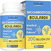 Saccharomyces Boulardii Probiotics 200 Billion CFUs, Clinically-Studied Probiotic for Women & Men Yeast for Intestinal, Gut, Immune & Digestive Health, Acid Resistant & Shelf-Stable, 60 Days Supply