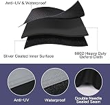 Pacok Square Hot Tub Cover 220x220x85CM Waterproof 600D Oxford Black Gray view 3