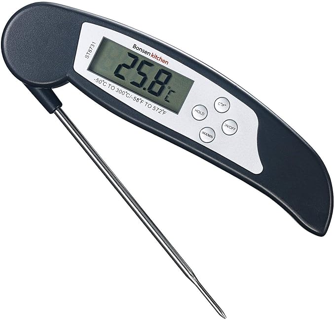 Bonsenkitchen Termómetro Digital de Cocina para Carne Barbacoa Comida