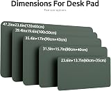 YSAGi Leather Desk Mat Large 120x60 cm Non-Slip Waterproof Dark Green view 3