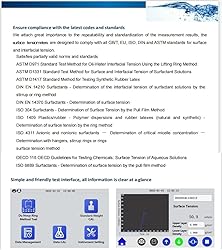VTSYIQI Liquid Surface Tension Meter Tester Surface