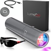 LumaDoc FSA-HSA Handheld Red Light Therapy for Body, Blue &amp; NIR Infrared | 5 Advanced LED Light Treatment Device for Pain Relief, Portable Wand for Face, Neck, Back, Shoulder &amp; Feet