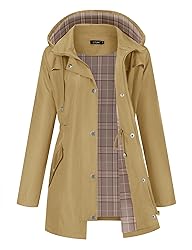 LOMON Lightweight Women Raincoat Hooded Jackets