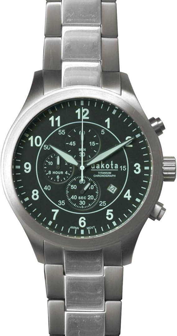 Dakota Titanium Aviator Chronograph Watch, Stopwatches Amazon Canada