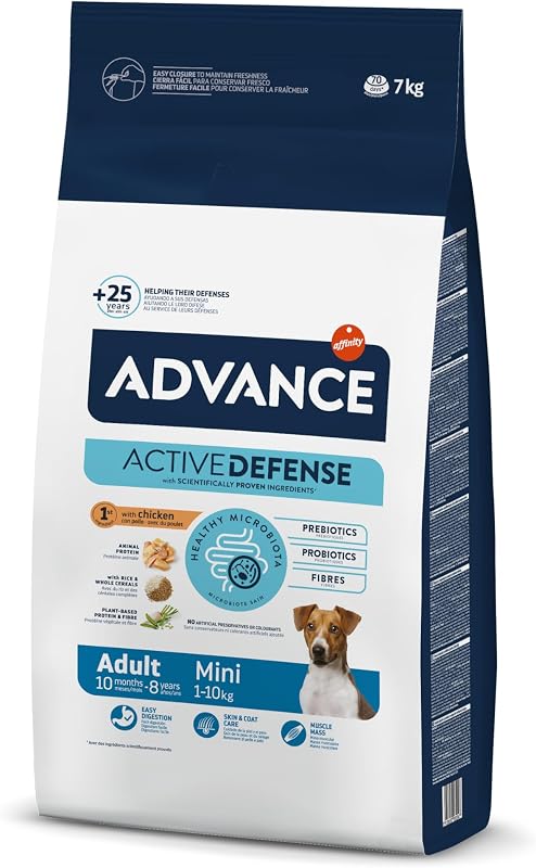 Mini Frango Adulto, Comida para Cães Adultos de Raças Pequenas com Galinha, 7kg