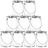 Hedume 9 Pack Clear Paint Can Containers with Metal